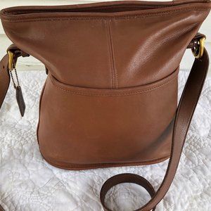 Vintage Coach British Tan Bleeker Bucket Tote